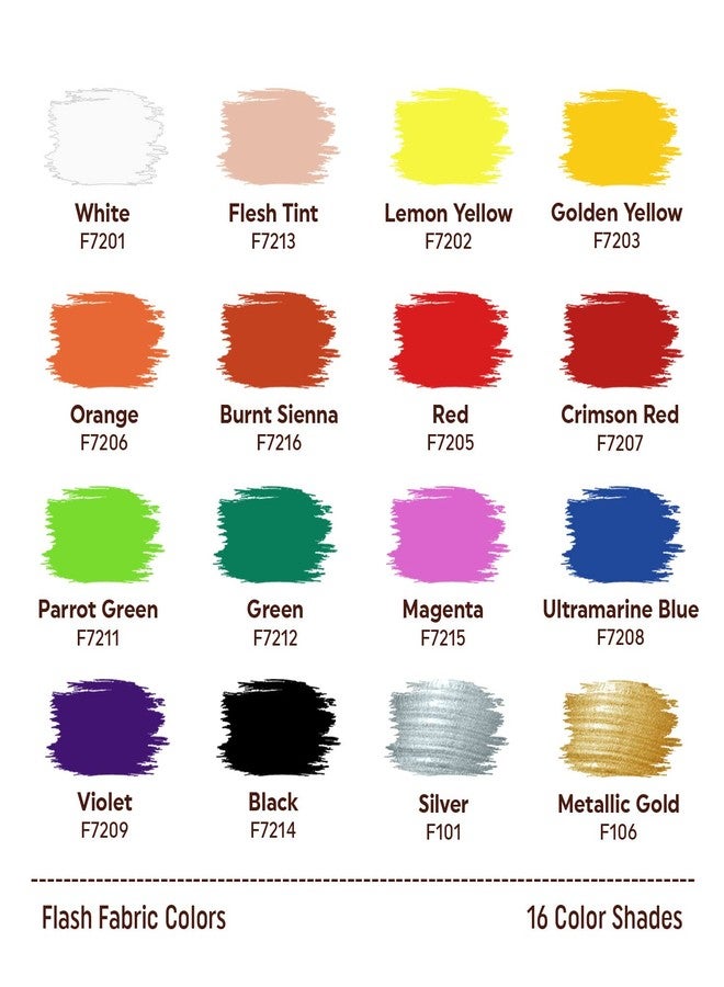 Flash Fabric Color Paint | 200 ml, 7 fl oz Each | High Pigment Strength | Non Fading | Indoor/Outdoor | Non Toxic | Multi-Surface Paint | Made In India (Orange) - Image 3